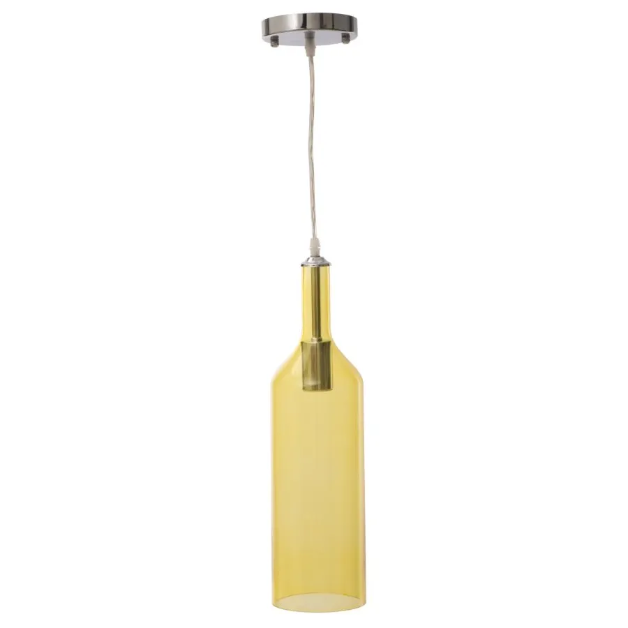 Klosz Sufitowy Bottle Żółty 11x43 cm